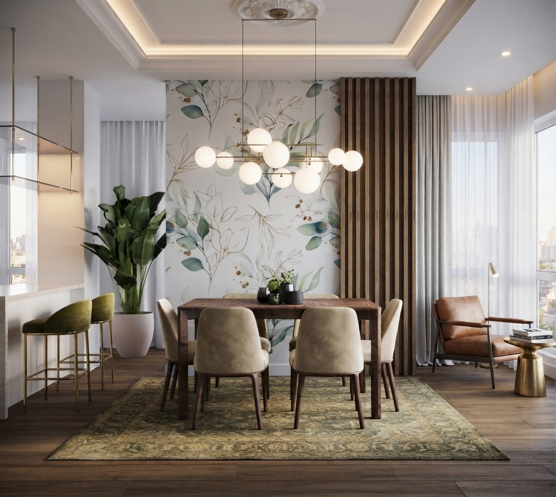 Wallpaper that sets the tone of the whole room by Ark Curtains & Decor in Dubai and the UAE